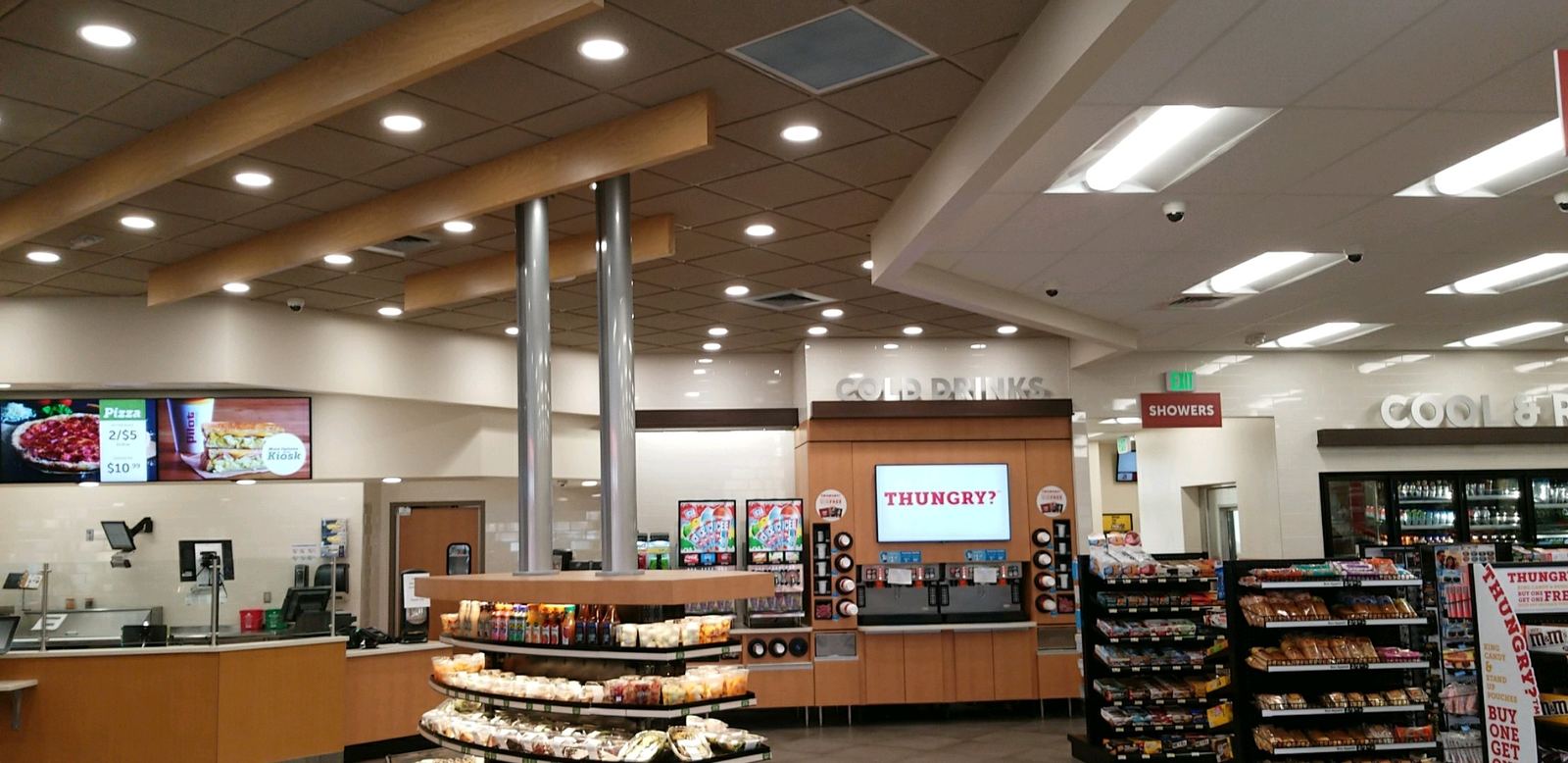 Travel center store interior electrical